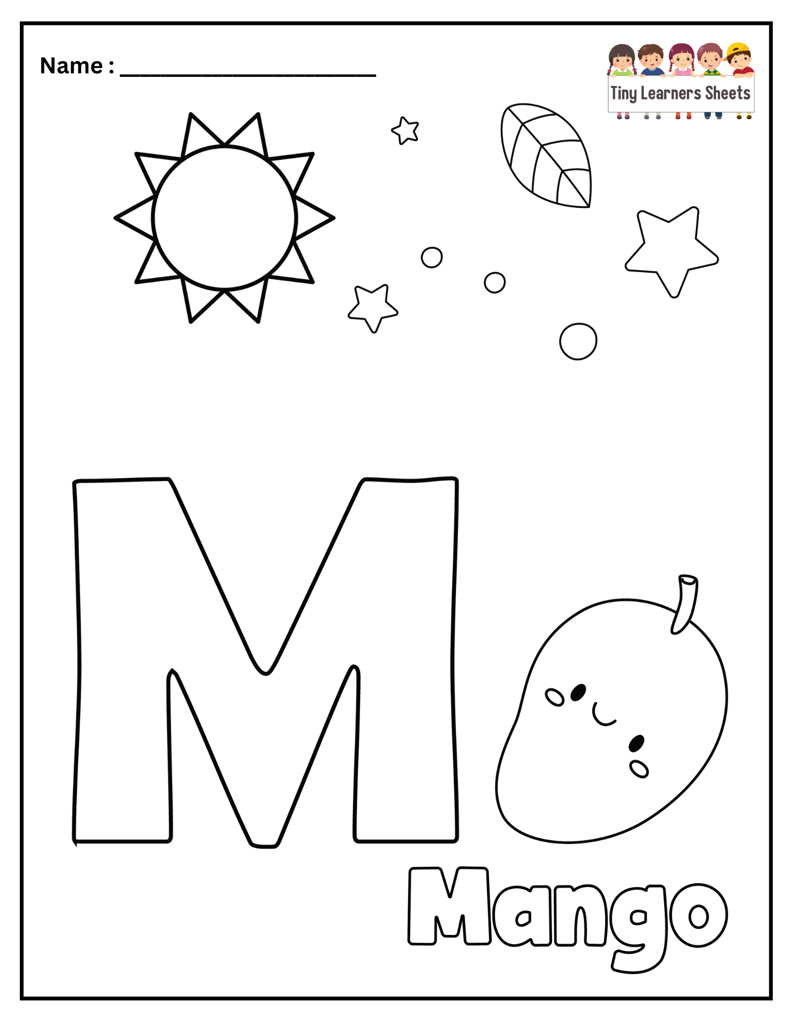 Letter M Coloring Page